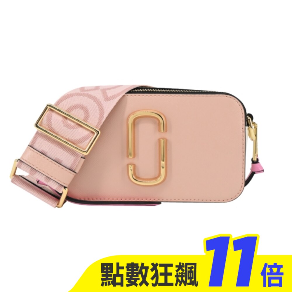 MARC JACOBS SNAPSHOT 防刮撞色雙層斜背/相機包-玫瑰粉 2S3HCR500H03695