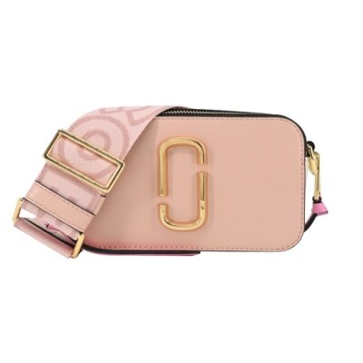 MARCJACOBS MARC JACOBS SNAPSHOT 防刮撞色雙層斜背/相機包-玫瑰粉 2S3HCR500H03695