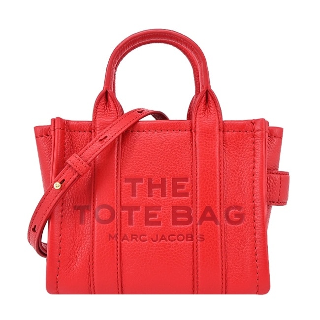 MARC JACOBS THE LEATHER MICRO TOTE 皮革兩用托特包-紅 H053L01RE22617