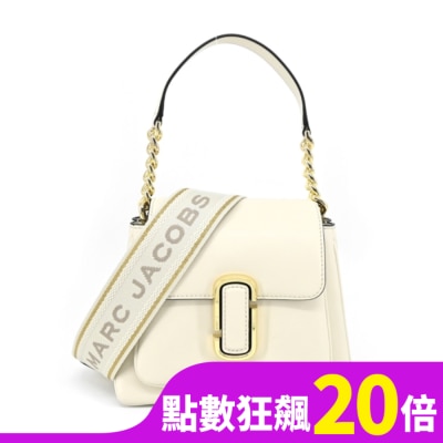 MARCJACOBS MARC JACOBS THE J MARC CHAIN牛皮前口袋兩用包-迷你/白 H708L01RE22135