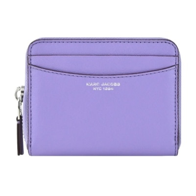 MARCJACOBS MARC JACOBS THE SLIM 84羊皮拉鍊卡片零錢包-紫 S178L03FA22568