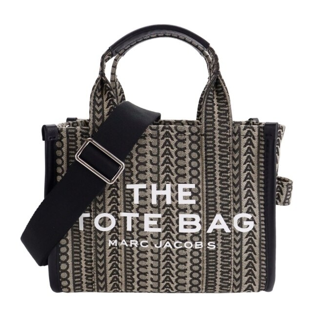 MARC JACOBS THE MONOGRAM MINI TOTE緹花兩用托特包-迷你/黑H077M01RE21261