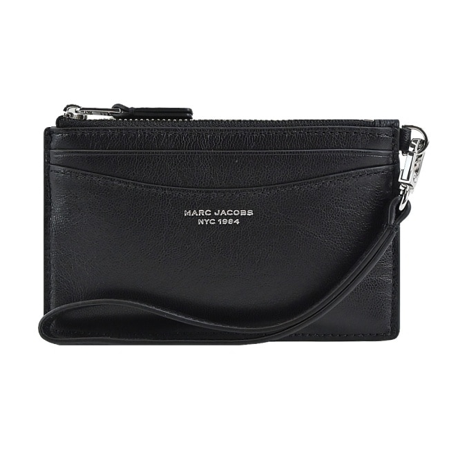 MARC JACOBS THE SLIM 84拉鍊鑰匙圈卡片夾/零錢包-黑 S176L03FA22001