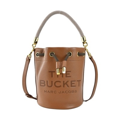 MARCJACOBS MARC JACOBS THE LEATHER牛皮束口兩用水桶包-棕H652L01PF22212