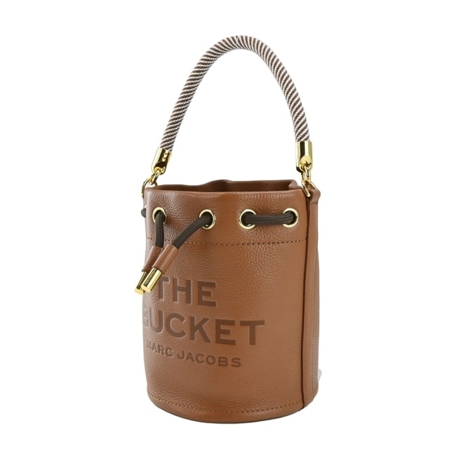 MARC JACOBS THE LEATHER牛皮束口兩用水桶包-棕H652L01PF22212