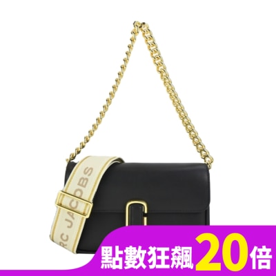 MARCJACOBS MARC JACOBS THE J MARC牛皮翻蓋兩用包-黑 H956L01PF22001