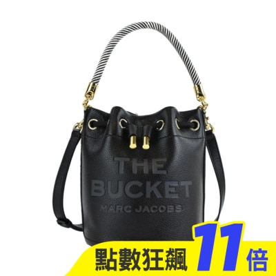 MARC JACOBS MARC JACOBS THE LEATHER牛皮束口兩用水桶包-黑 H652L01PF22001