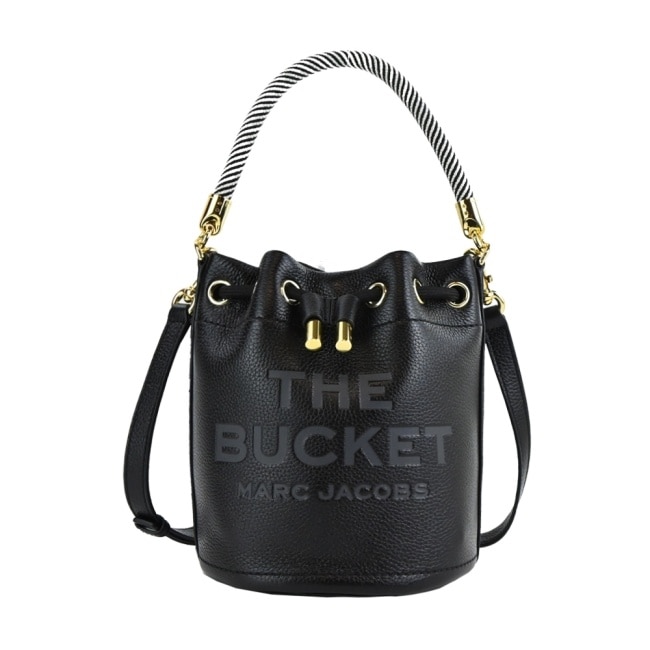 MARC JACOBS THE LEATHER牛皮束口兩用水桶包-黑 H652L01PF22001