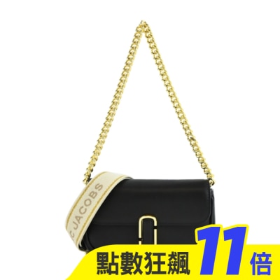 MARC JACOBS MARC JACOBS THE J MARC MINI牛皮翻蓋兩用包-迷你/黑 H967L03FA22001