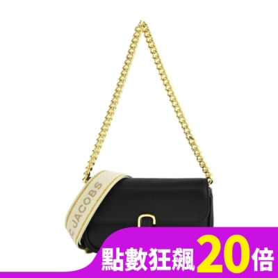 MARCJACOBS MARC JACOBS THE J MARC MINI牛皮翻蓋兩用包-迷你/黑 H967L03FA22001