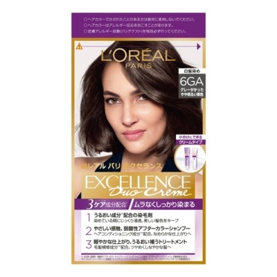 L`OREAL PARIS 巴黎萊雅 巴黎萊雅優媚霜三重護髮雙管染髮霜 6GA自然霧棕