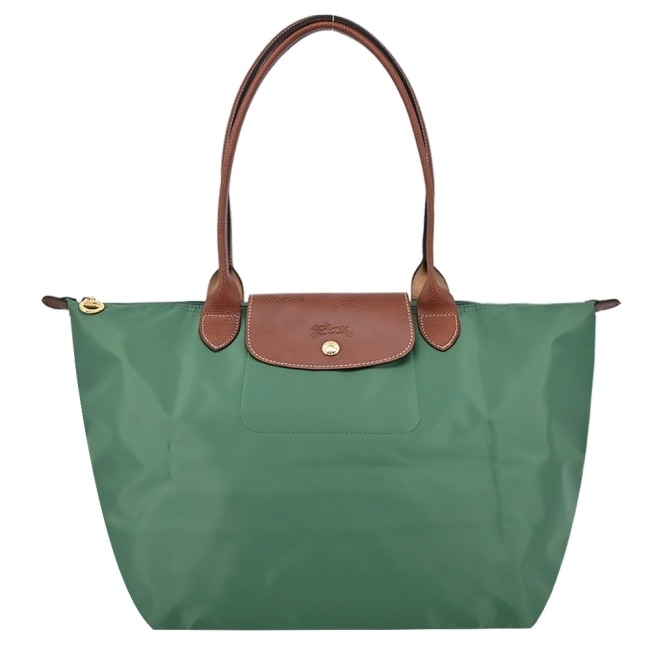 LONGCHAMP LE PLIAGE系列肩背水餃包(大/鼠尾草綠)1899-089-P84