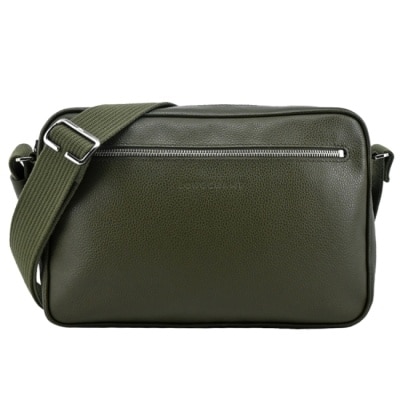 LONGCHAMP LONGCHAMP LE FOULONNE系列牛皮方形相機斜背包(中/卡其綠)20044-021-A23