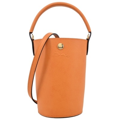 LONGCHAMP LONGCHAMP EPURE系列牛皮壓印兩用水桶包(迷你/杏黃)10213-HYZ-222