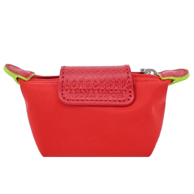 LONGCHAMP LE PLIAGE GREEN系列撞色再生尼龍水餃零錢包(番茄紅)30016-919-P83