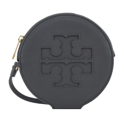 TORYBURCH TORY BURCH ELLA BIO 經典LOGO圓形拉鍊卡片/零錢包-黑159084-001