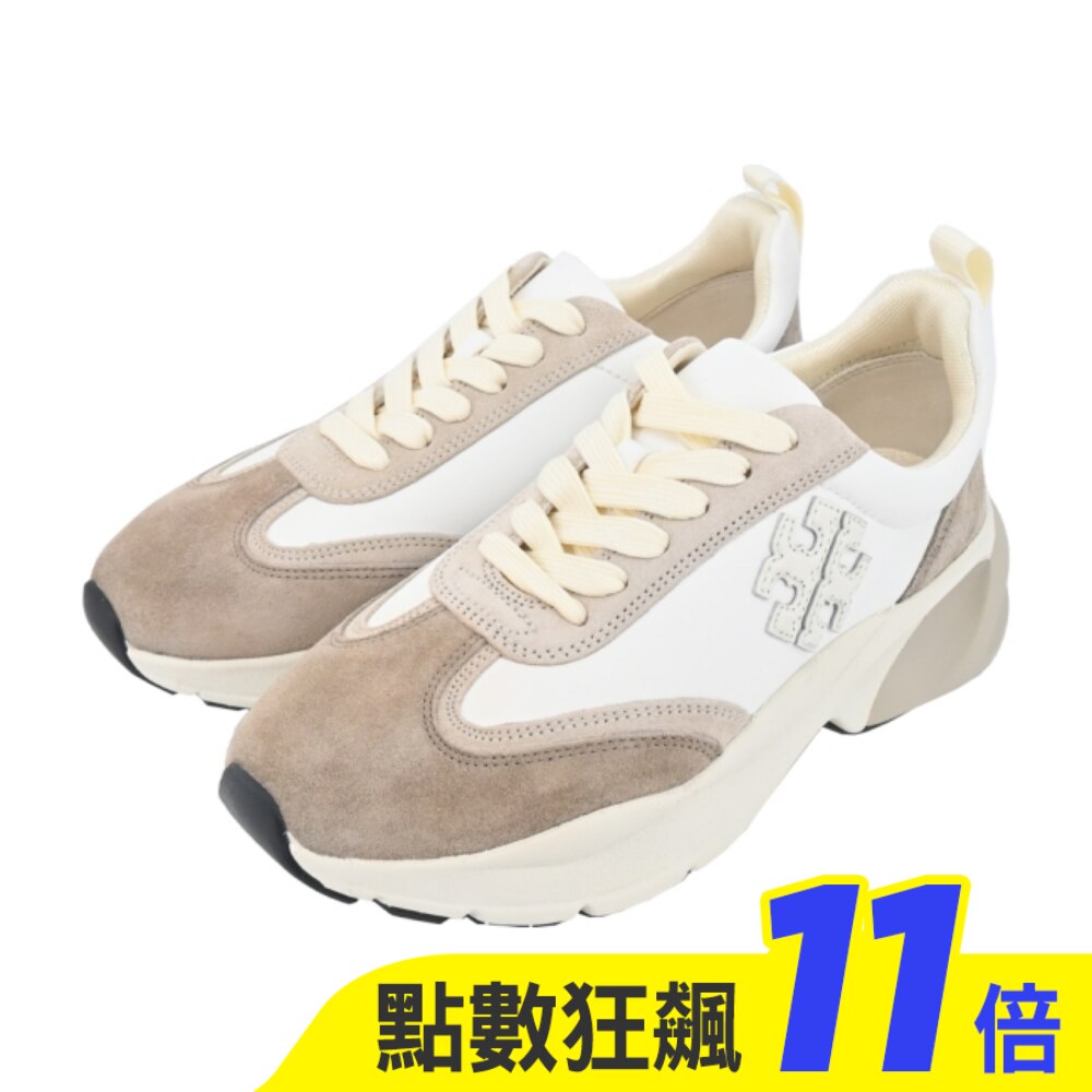 TORY BURCH GOOD LUCK TRAINER 麂皮運動鞋-駝灰83833-100-8