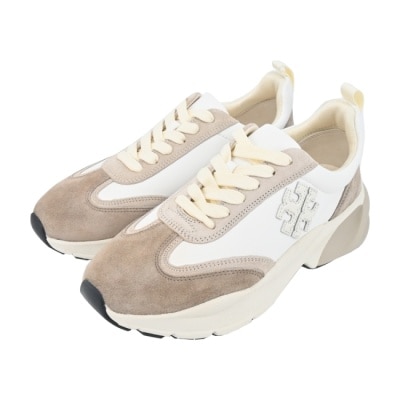 TORY BURCH TORY BURCH GOOD LUCK TRAINER 麂皮運動鞋-駝灰83833-100-8.5