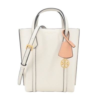TORYBURCH TORY BURCH PERRY荔枝紋雙層手提/斜背兩用包-迷你/米白142616-104