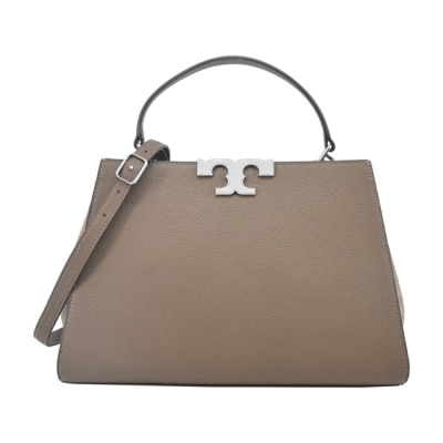 TORYBURCH TORY BURCH ELEANOR 銀字LOGO手提兩用公事包-奶灰153215-250