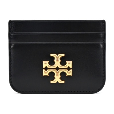 TORYBURCH TORY BURCH ELEANOR 雙T金字LOGO卡片夾-黑86346-001