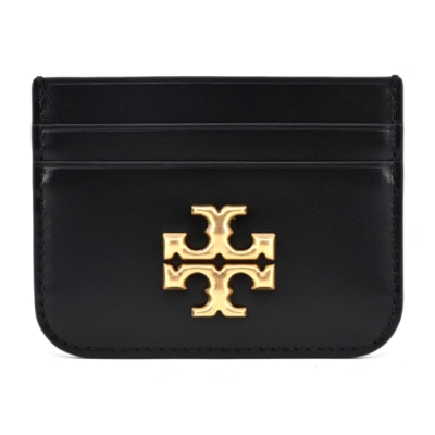 TORYBURCH TORY BURCH ELEANOR 雙T金字LOGO卡片夾-黑86346-001
