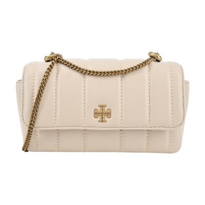 TORYBURCH TORY BURCH KIRA直紋絎縫鍊帶肩背/斜背兩用包-迷你/米白142567-724