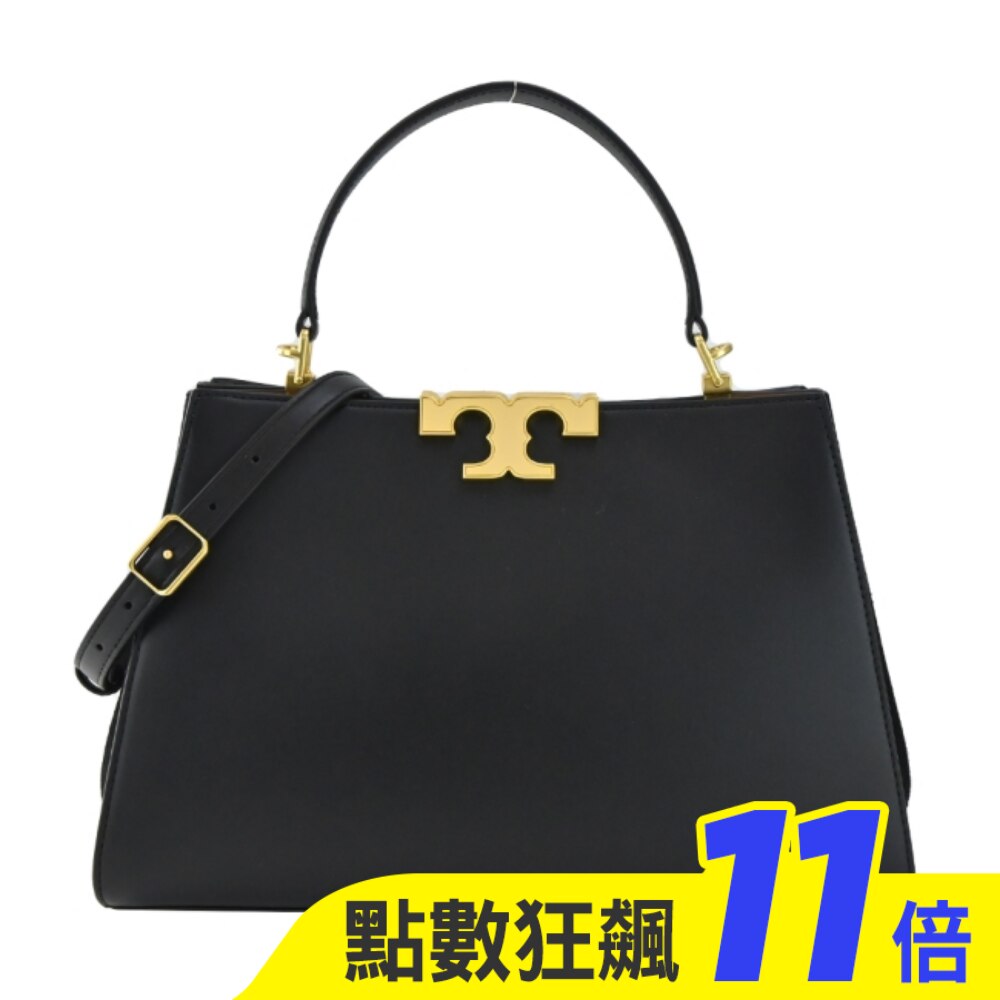 TORY BURCH ELEANOR 金字LOGO手提兩用公事包-黑137312-001