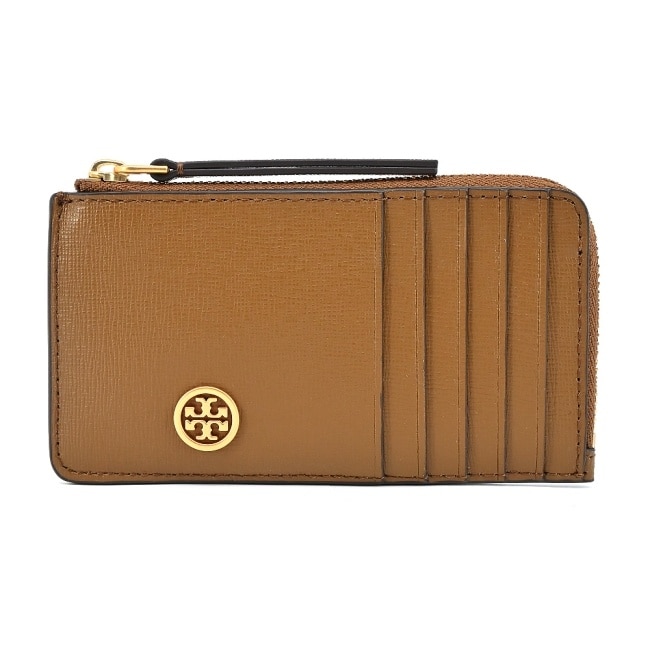 TORY BURCH ROBINSON防刮卡片零錢夾-棕87162-244