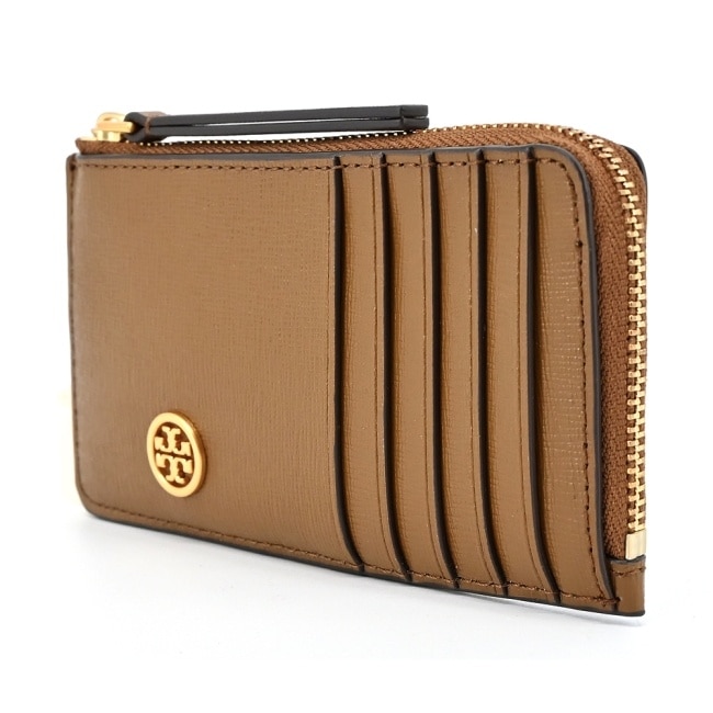 TORY BURCH ROBINSON防刮卡片零錢夾-棕87162-244