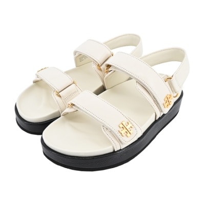 TORYBURCH TORY BURCH KIRA SPORT魔鬼氈休閒涼鞋-象牙白144328-104-7