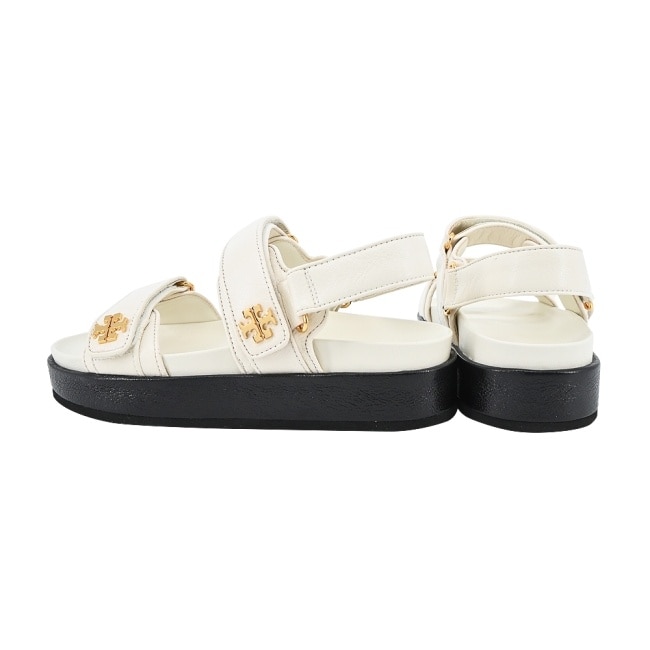 TORY BURCH KIRA SPORT魔鬼氈休閒涼鞋-象牙白144328-104-8