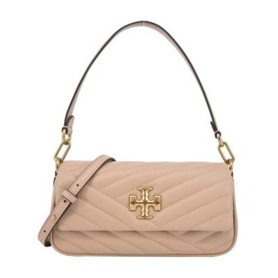 TORY BURCH TORY BURCH KIRA 雙T字LOGO斜紋衍縫肩/斜兩用包-粉90456-288