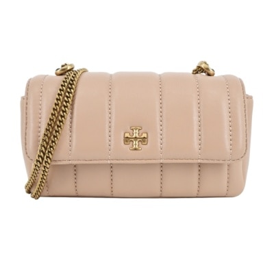 TORYBURCH TORY BURCH KIRA直紋絎縫鍊帶肩背/斜背兩用包-迷你/粉142567-288