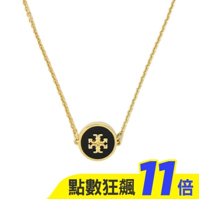 TORY BURCH TORY BURCH KIRA金字雙T琺瑯手鍊-黑90284-720