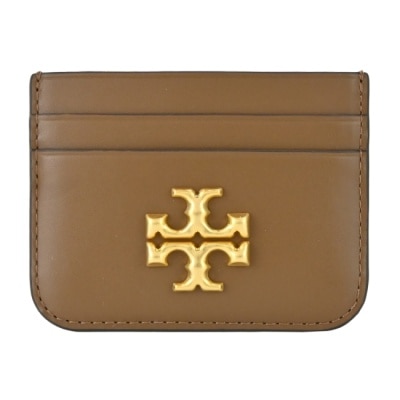 TORYBURCH TORY BURCH ELEANOR 雙T金字LOGO卡片夾-棕86346-909