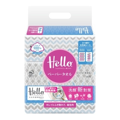 PASEO Hello 日式手感擦臉紙巾180抽3包