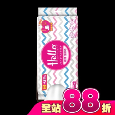 PASEO - Hello親膚洗臉巾70抽