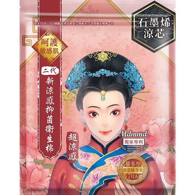 Mdmmd.抑菌衛生棉超涼感石墨烯量多型28cm image