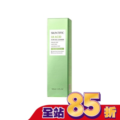 SKINTIFIC SKINTIFIC水楊酸淨痘潔面乳120ml