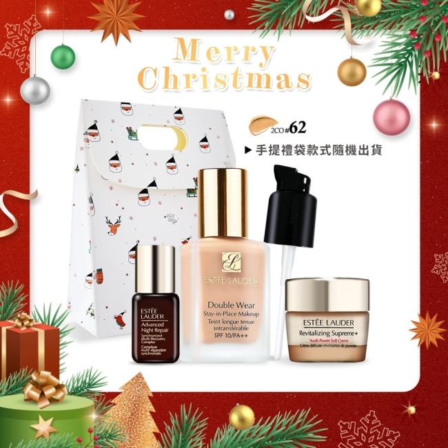 ESTEE LAUDER 雅詩蘭黛 年輕修護持久底妝組#62[粉持久粉底30ml+特潤7ml+膠原霜15ml]-交換禮物