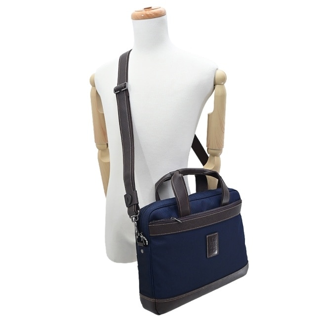 LONGCHAMP BOXFORD系列帆布兩用公事包(小/深藍)1486-080-127