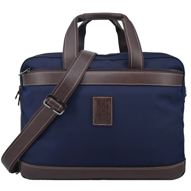 LONGCHAMP BOXFORD系列帆布兩用公事包(大/深藍)1487-080-127
