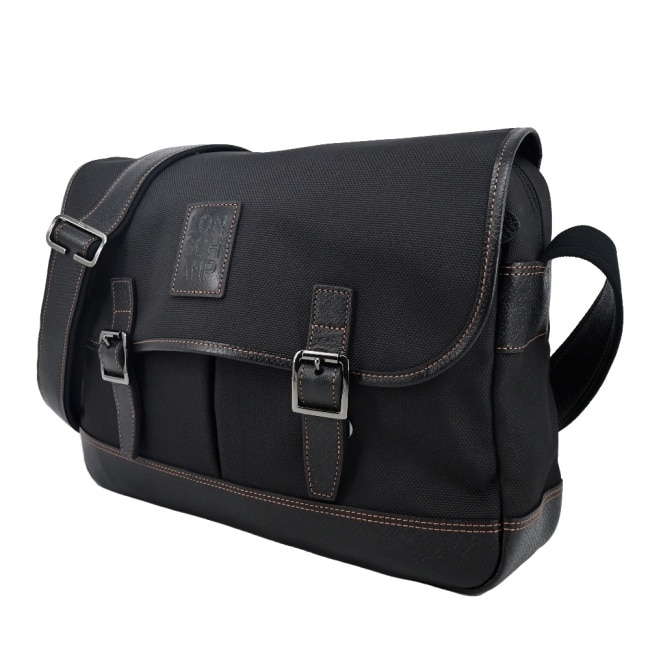 LONGCHAMP BOXFORD系列帆布郵差斜背包(大/黑)2824-080-001