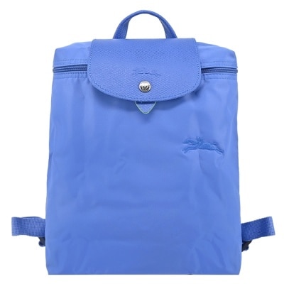 LONGCHAMP LONGCHAMP LE PLIAGE GREEN系列刺繡後背包(中/矢車菊藍)1699-919-P82