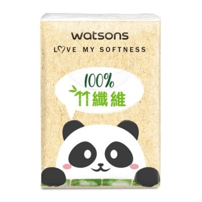 Watsons 屈臣氏 - 屈臣氏竹纖維迷你紙手帕4層8抽12包 image