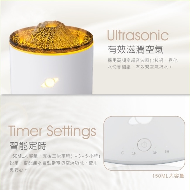 【台灣製造】RASTO FH1 霧感水漾定時香氛超音波水氧機