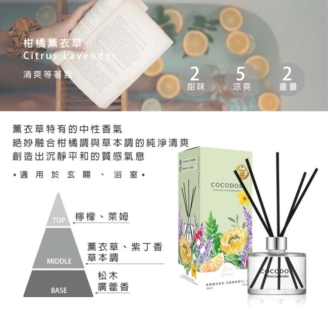 COCODOR 經典擴香瓶200ml-柑橘薰衣草