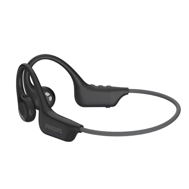 PHILIPS 氣傳導開放式運動耳掛藍牙耳機(黑)-TAA1708BK