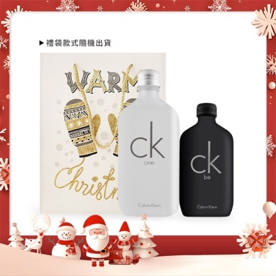 CALVINKLEIN Calvin Klein ck one+be 聖誕香水組(200ml+100ml)-專櫃公司貨